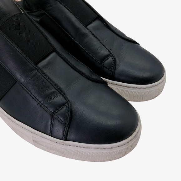 M. GEMI Leather Shoes Mens Size US 10 EU 43 Black Slip On Sneakers Made In Italy - Picture 5 of 13